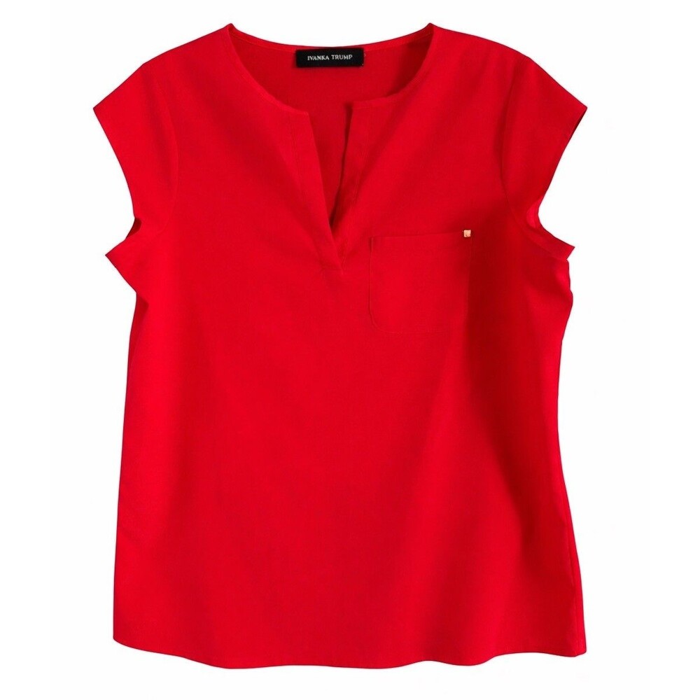 Ivanka Trump Women’s Tank Top Blouse V-Neck Formal Short Sleeve Size S